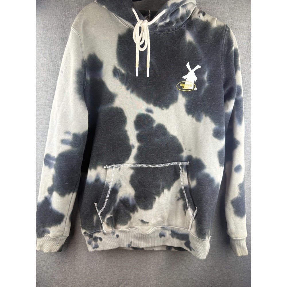 DUTCH BROS COFFEE Small Since 1992‎ Hooded Hoodie Sweatshirt Black Gray Tie Dye